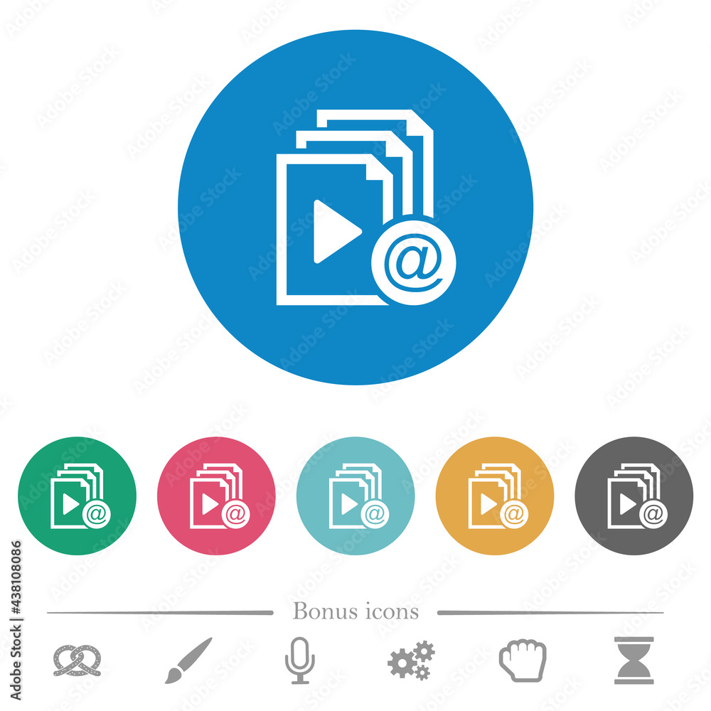 Send playlist via email flat round icons Send playlist via email flat round icons