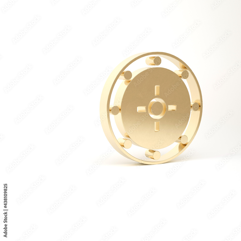 Gold Safe icon isolated on white background. The door safe a bank vault with a combination lock. Reliable Data Protection. 3d illustration 3D render Gold Safe icon isolated on white background. The door safe a bank vault with a combination lock. Reliable Data Protection. 3d illustration 3D render