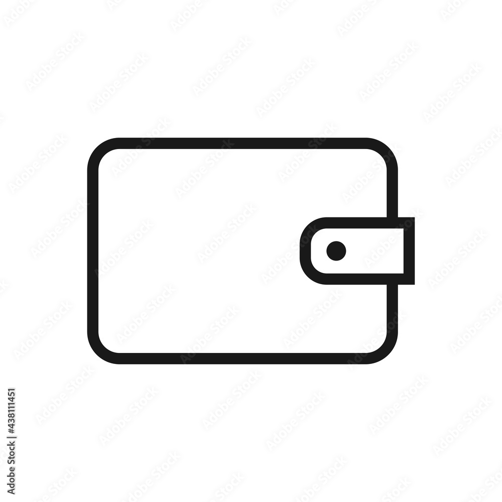 Wallet icon isolated on white background. Finance or payment concept. Vector illustration Wallet icon isolated on white background. Finance or payment concept. Vector illustration