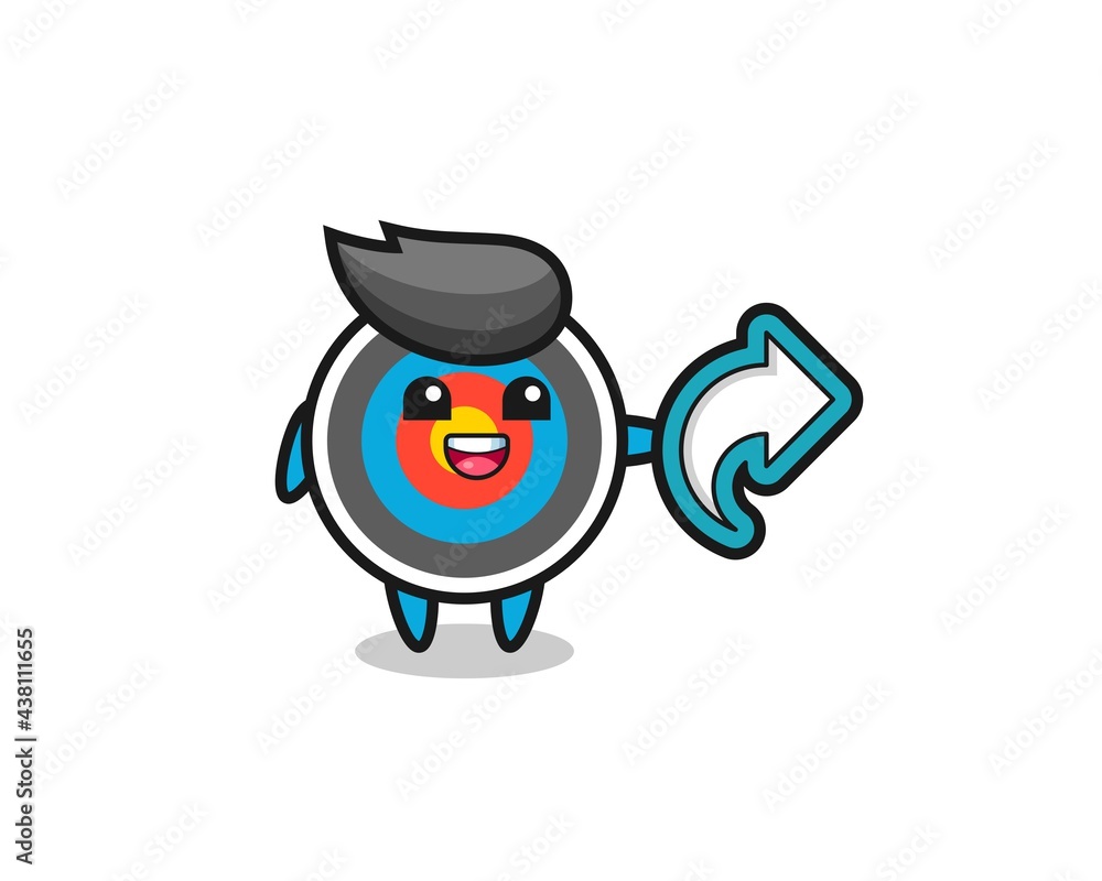 cute target archery hold social media share symbol cute target archery hold social media share symbol