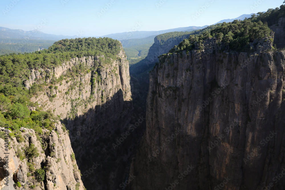 Beautiful landscape with canyon on sunny day