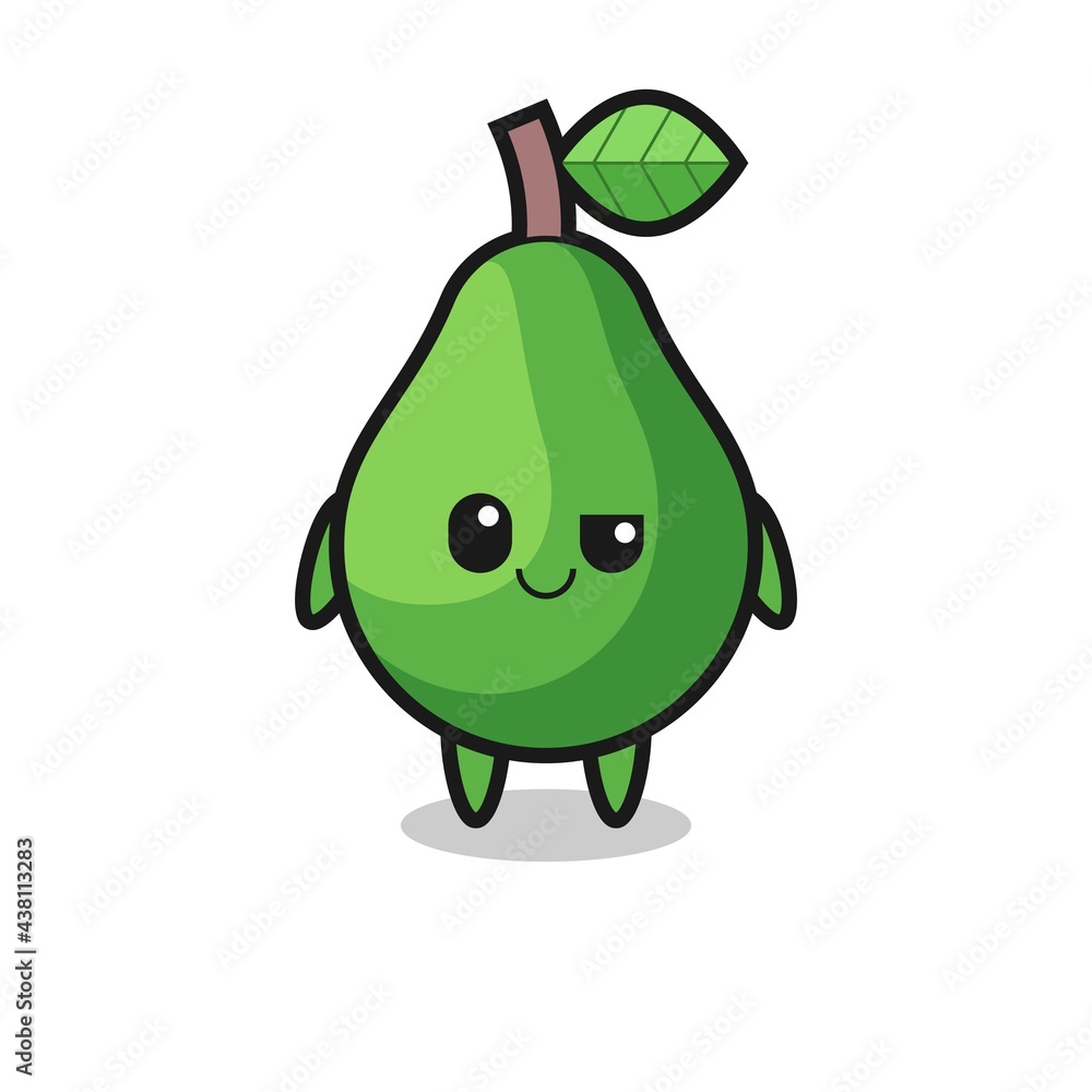 avocado cartoon with an arrogant expression avocado cartoon with an arrogant expression