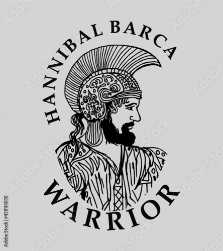 Hannibal Barca graphic design vector art