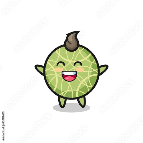 happy baby melon fruit cartoon character