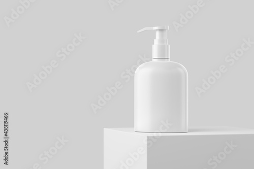 Cosmetics Bottle Jar Tube White Blank 3D Rendering Mockup