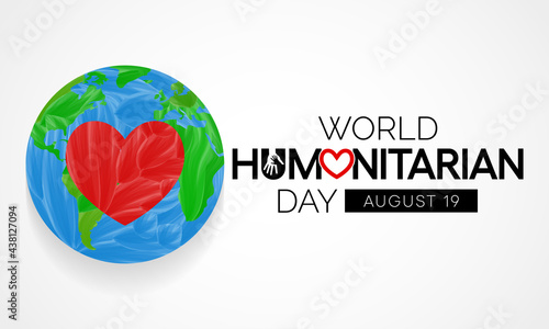 World humanitarian day (WHD) is observed every year on August 19, dedicated to recognize humanitarian personnel and those who have lost their lives working for humanitarian causes. Vector illustration