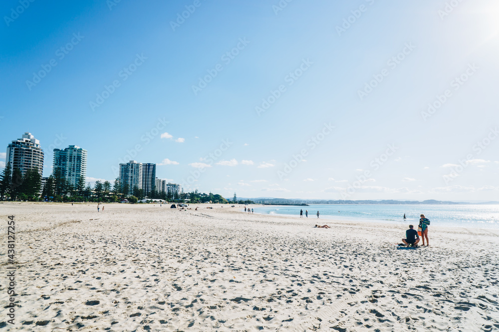 People on Coolangatta beach