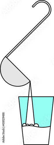 A glass of milk. Milk in a glass.