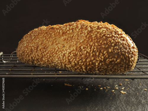 loaf of bread on wooden table