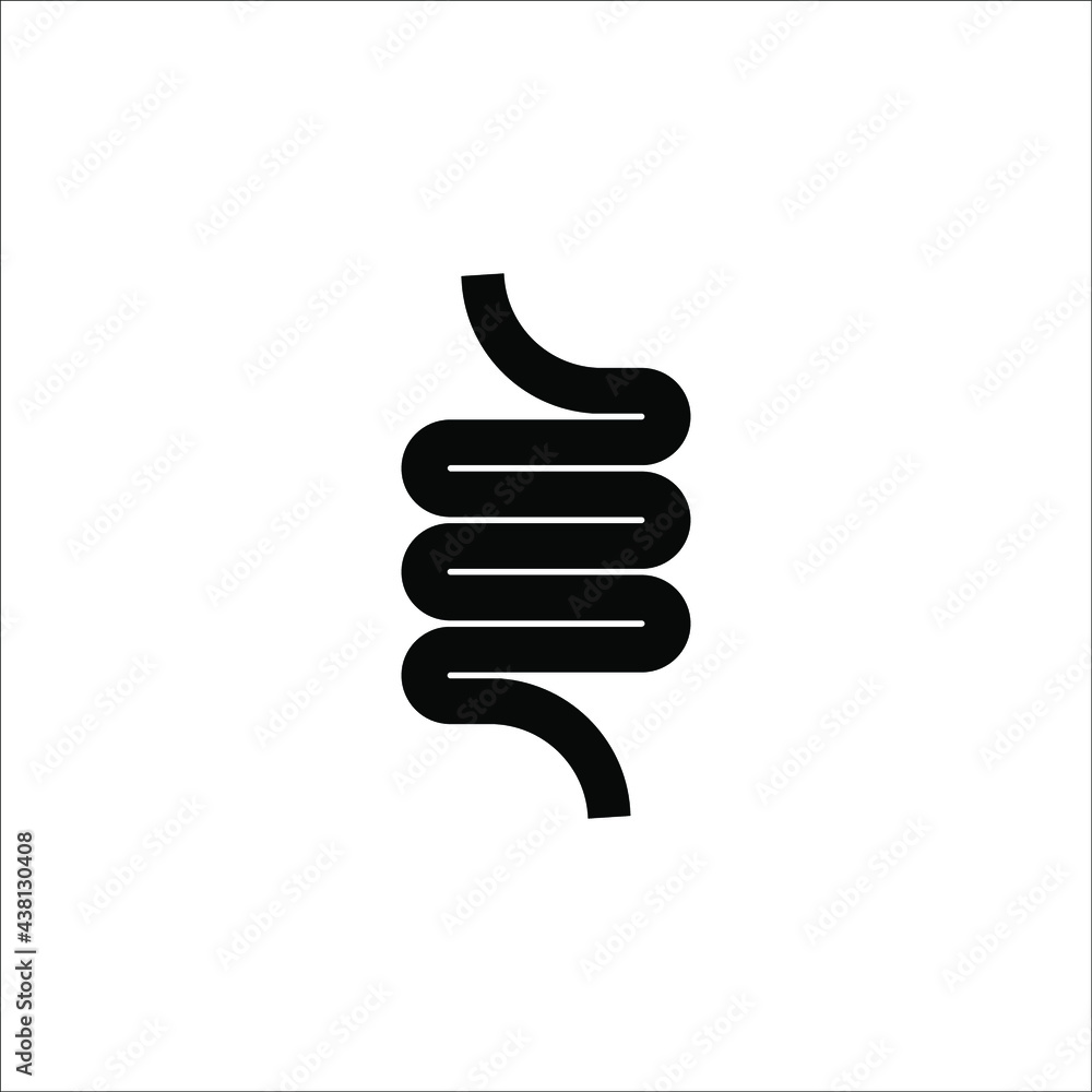 Gut constipation icon design,Intestines icon, symbol of digestion system flat style vector illustration. color editable Gut constipation icon design,Intestines icon, symbol of digestion system flat style vector illustration. color editable