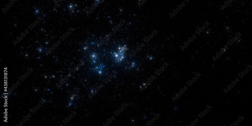Obraz premium Banner Star field background . Starry outer space background texture . Colorful Starry Night Sky Outer Space background. 3D illustration 