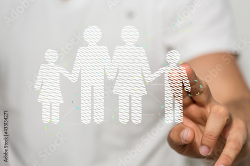 family cutout, family home,...