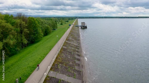 Wallpaper Mural Shore of Goczalkowice Reservoir near Goczalkowice-Zdroj village in Silesia region of Poland, created with a dam on the Vistula River, 4k video Torontodigital.ca