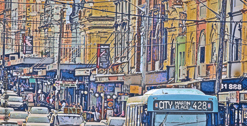 Enmore Road, Enmore illustration. The first area in Sydney to be declared a “special entertainment precinct”