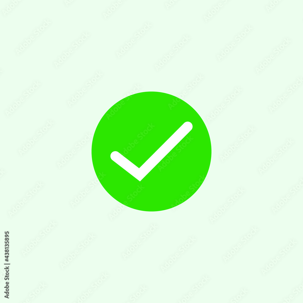 Check mark green line icons. Vector illustration Check mark green line icons. Vector illustration