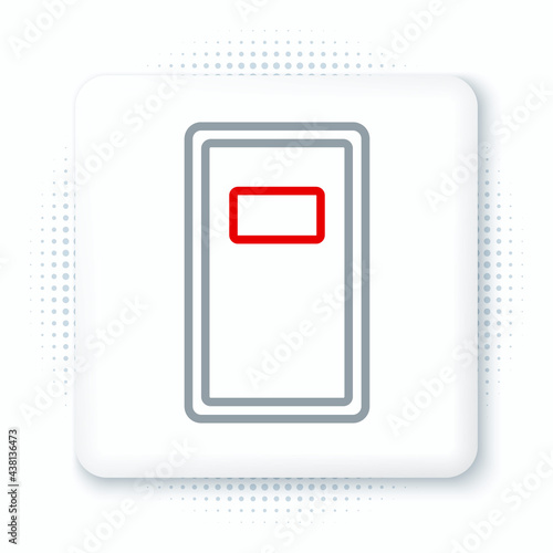 Line Police assault shield icon isolated on white background. Colorful outline concept. Vector
