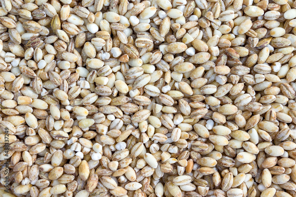 pearl barley for background, top view pearl barley for background, top view