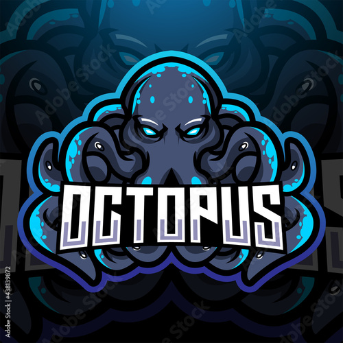 Octopus esport mascot logo design