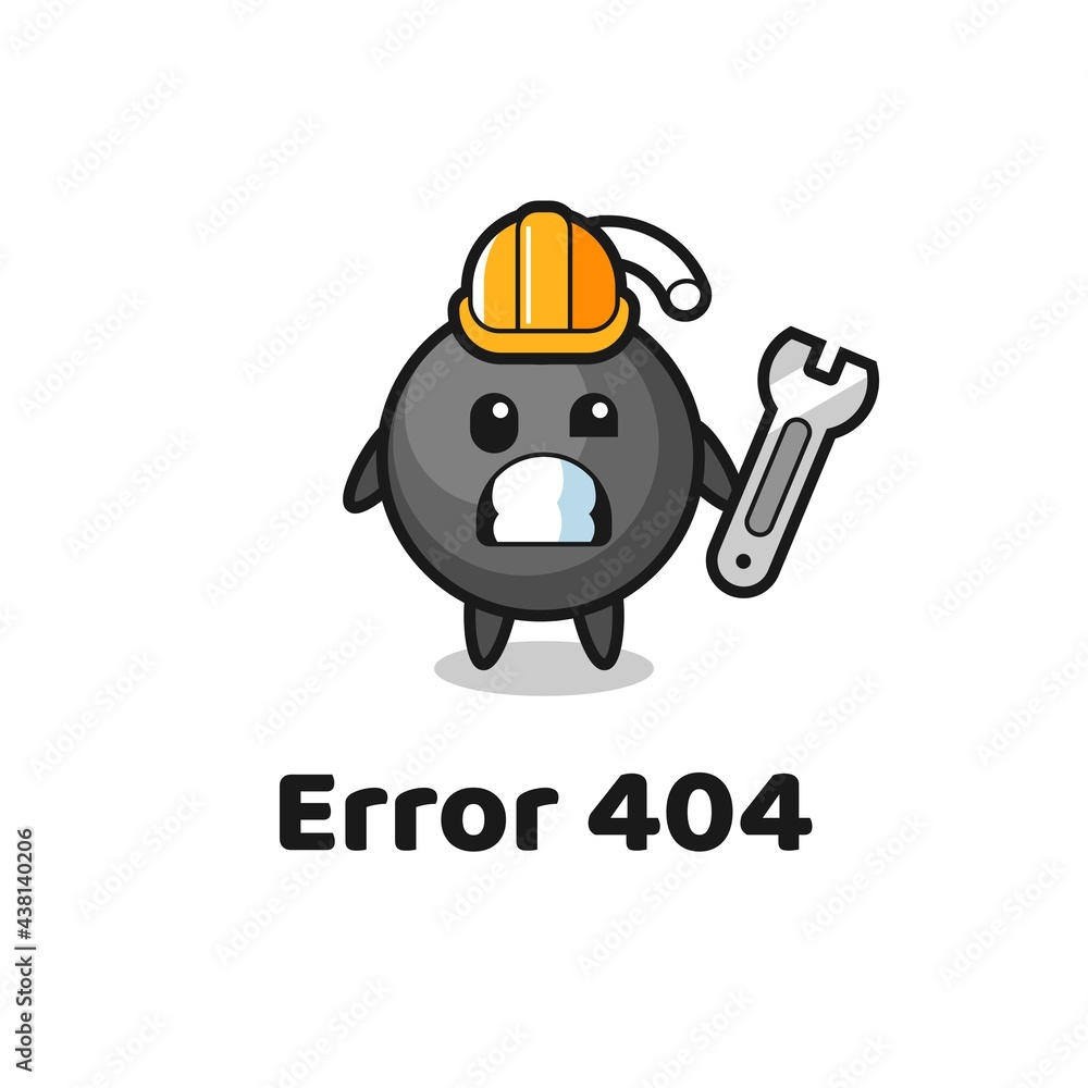 Obraz premium error 404 with the cute bomb mascot