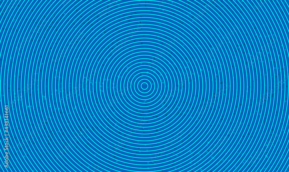 Abstract circles lines pattern round colorful blue light on blue background. Modern blue abstract background. Circular lines on a blue background. Technology, music concept. Vector illustration EPS10
