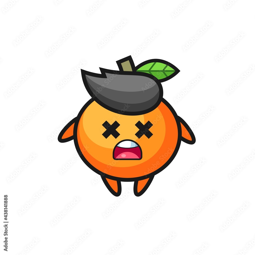 the dead mandarin orange mascot character