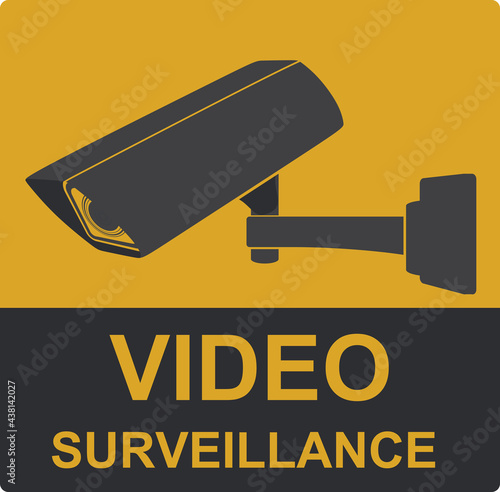 Video surveillance icon. vector illustration