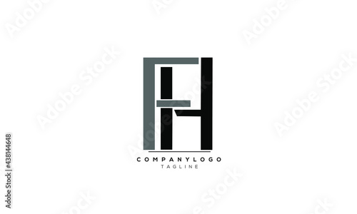 Alphabet letters Initials Monogram logo FH, FH INITIAL, FH letter photo