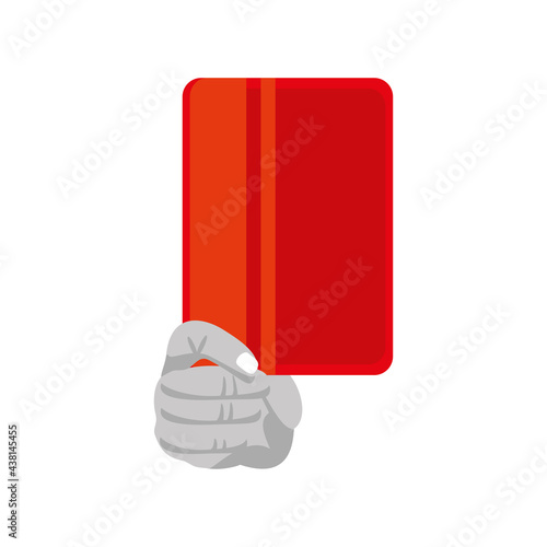 hand with red card