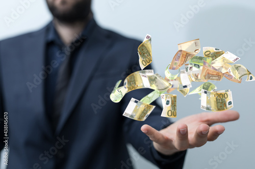 cashflow euro banknote bill...