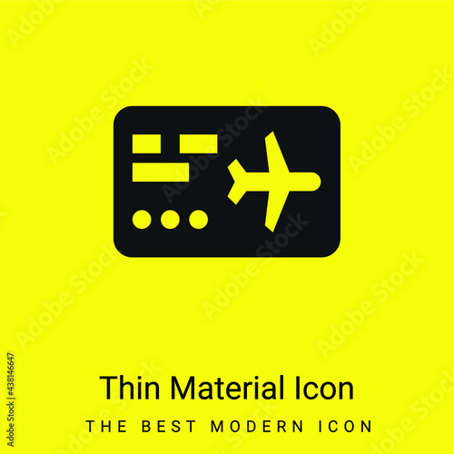 Boarding Pass minimal bright yellow material icon