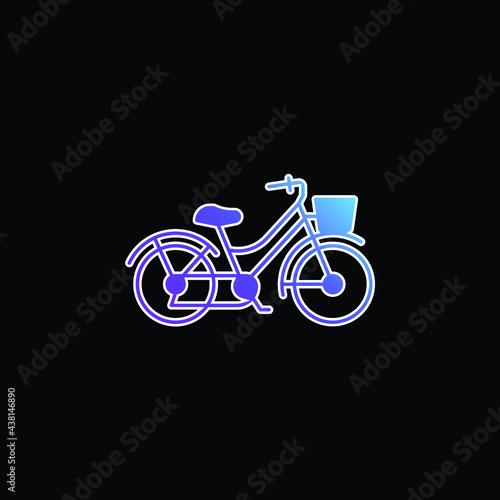 Bike blue gradient vector icon