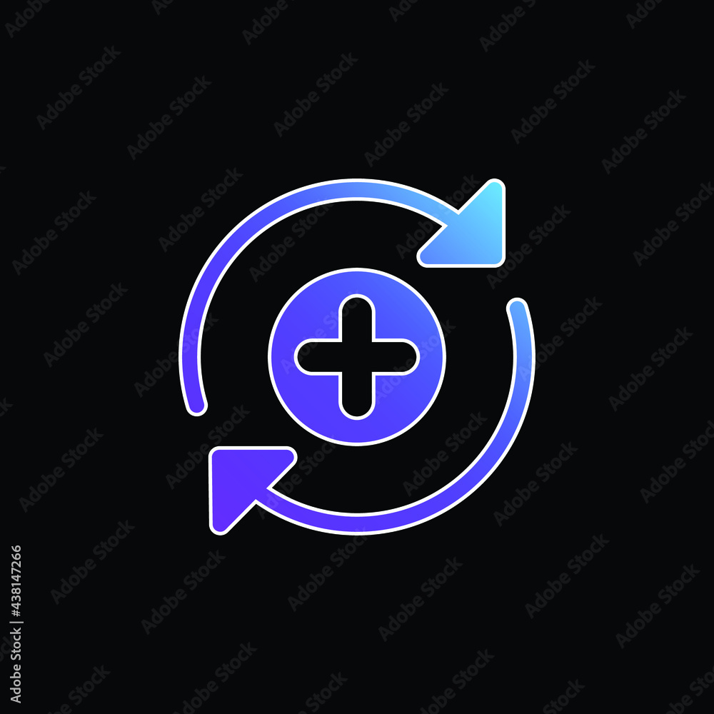 Obraz premium Add blue gradient vector icon
