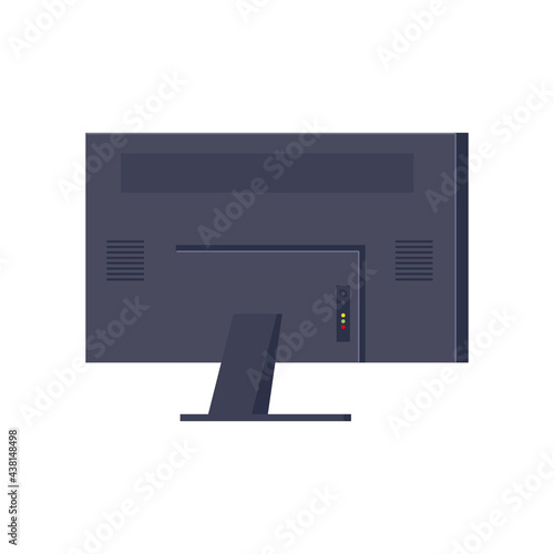 computer screen back view