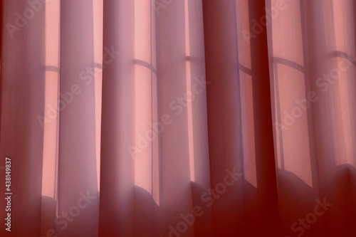 background, pink​ cirtain​, light​ and​ shadow​