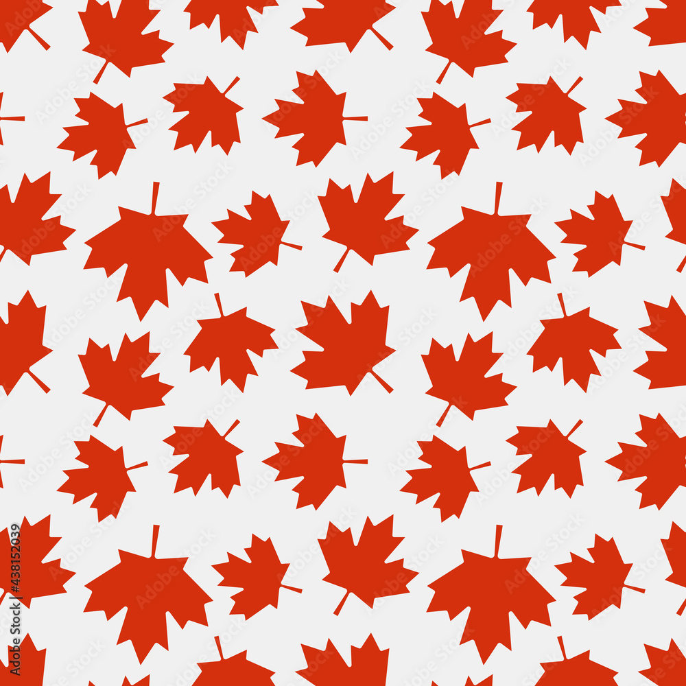 Happy Canada Day seamless pattern. Vector illustration