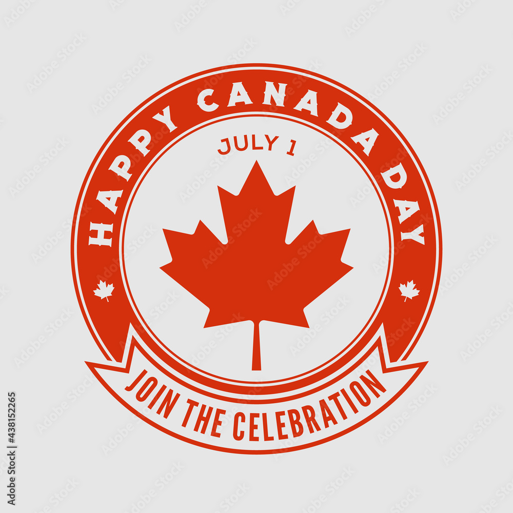 Happy Canada Day greeting card, poster or banner design concept. Vector illustration Happy Canada Day greeting card, poster or banner design concept. Vector illustration