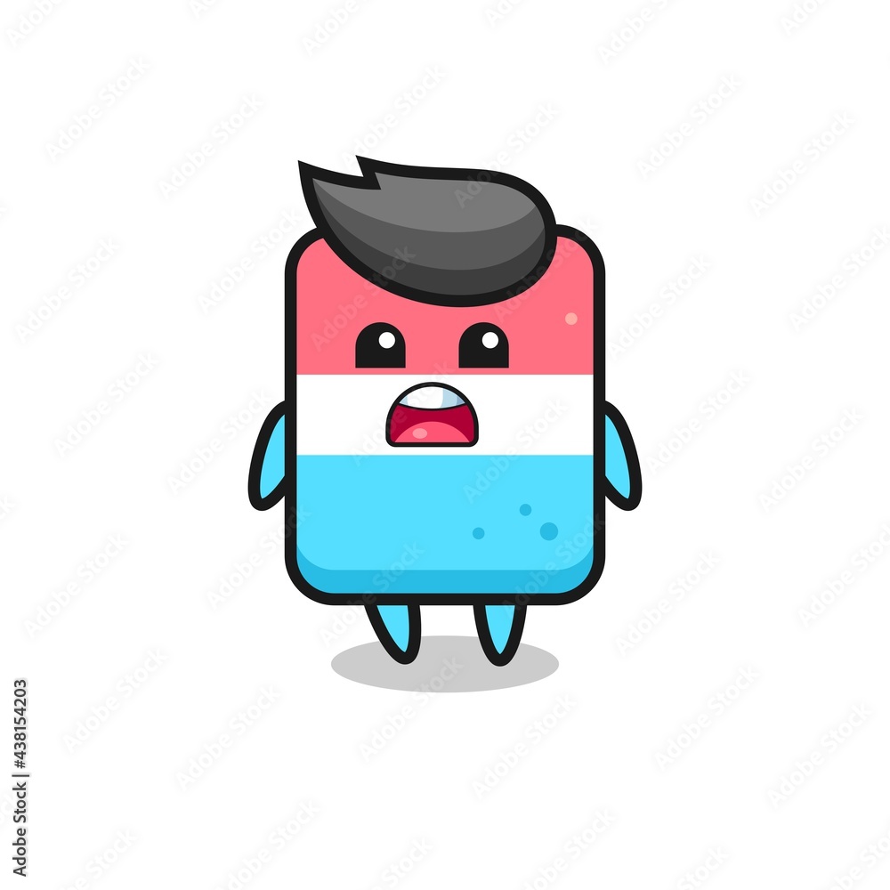 eraser illustration with apologizing expression, saying I am sorry eraser illustration with apologizing expression, saying I am sorry