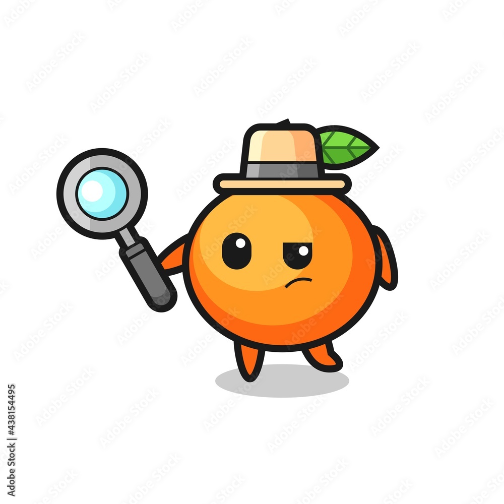 mandarin orange detective character is analyzing a case mandarin orange detective character is analyzing a case