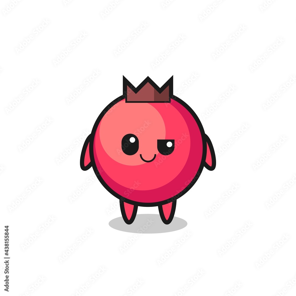 Fototapeta premium cranberry cartoon with an arrogant expression