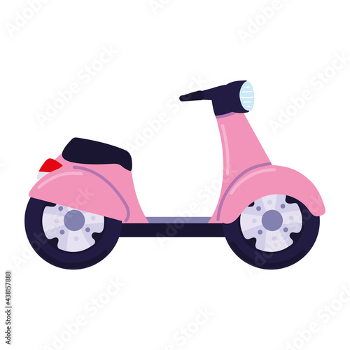 pink motorbike transport