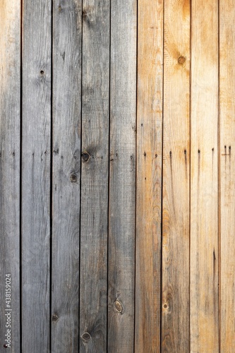 Close up gray wood fence paneling  wood pattern texture background  wood planks.