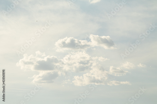 Fototapeta Naklejka Na Ścianę i Meble -  Cirrus clouds in the blue sky.