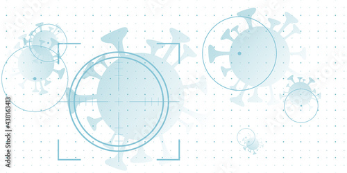 covid 19 target illustration - Blue design banner