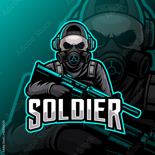 soldier mascot esport logo