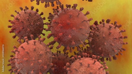 3d rendering of the viral bacteriological background. Illustration for medical banners, information works.