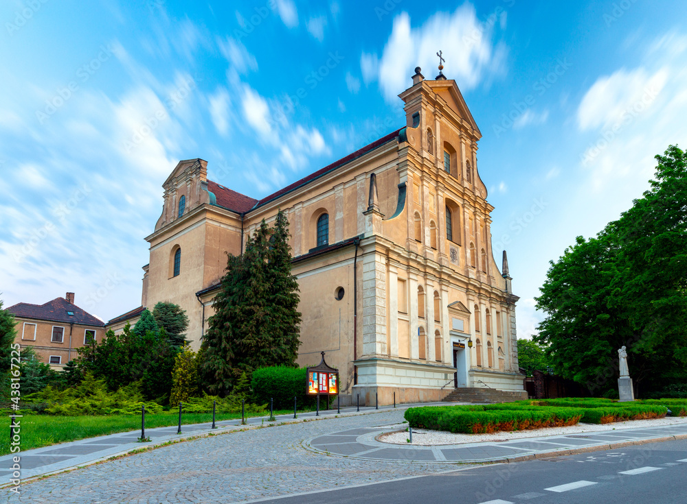 Poznan. Church of St. Joseph of Discalced Carmelites at sunrise.