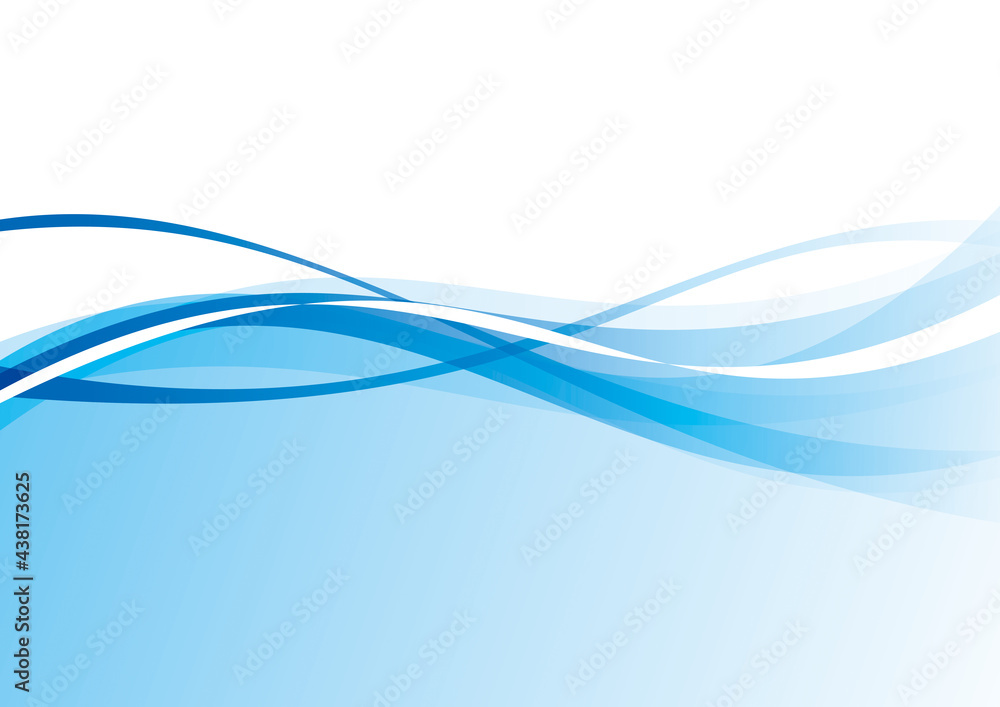 Obraz premium ウェーブの抽象背景 青