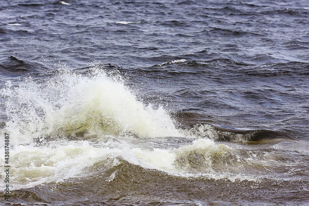 Obraz premium dark sea ripples background aqua waves texture, marine abstract, ocean wind