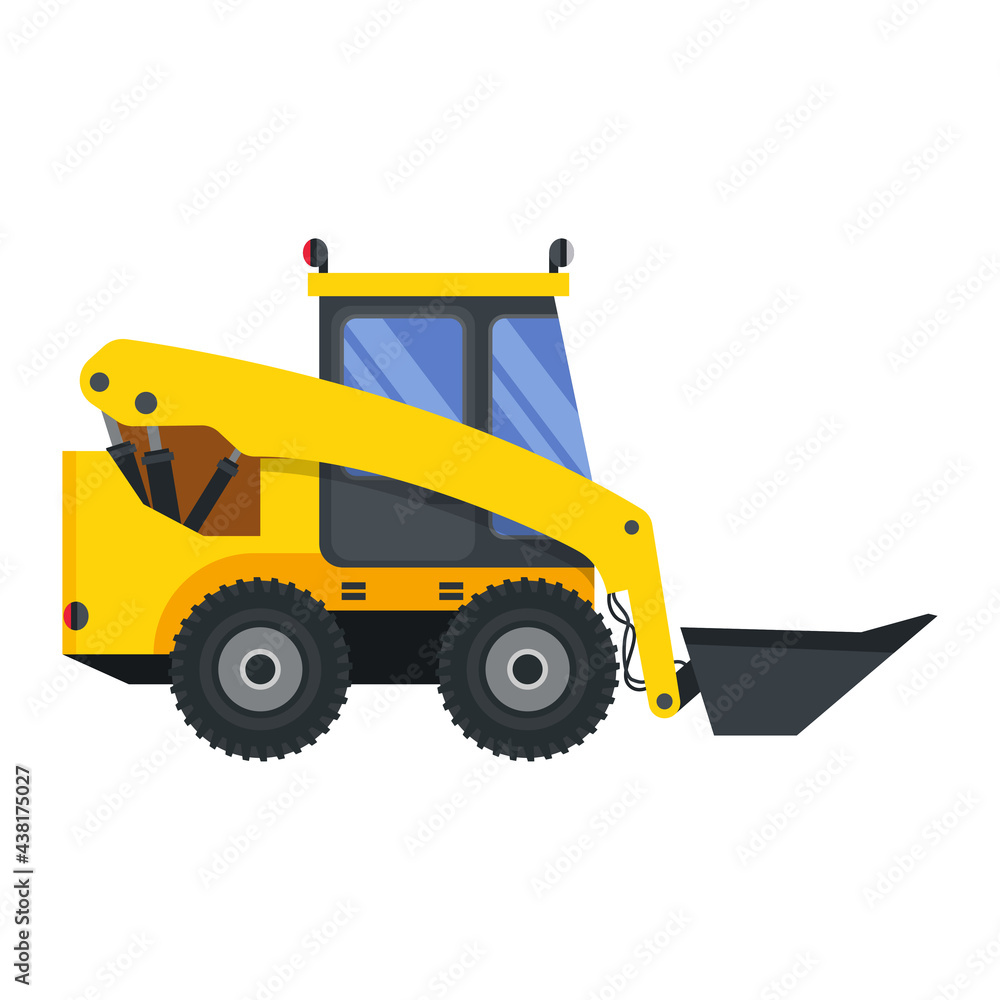 Illustration for construction machinery vehicle tractor. Illustration for construction machinery vehicle tractor.
