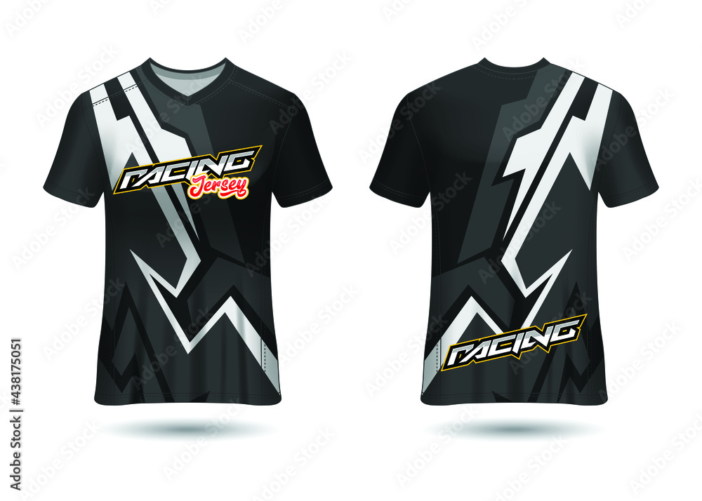 Naklejka premium Sports Racing Jersey Design Vector